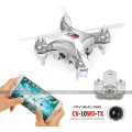 4CH 2.4G 6 ejes gyro Mini Drone CX-10WD Wifi modo de retención alta RC Drone RTF drone